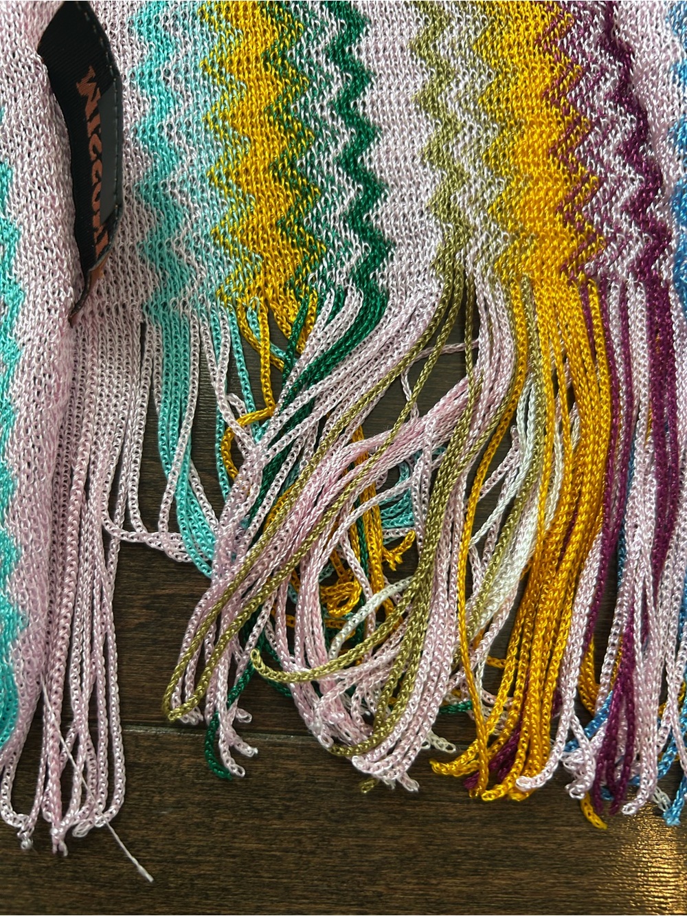Missoni Multicolor Chevron Knit Scarf - NWOT - Picture 4 of 5